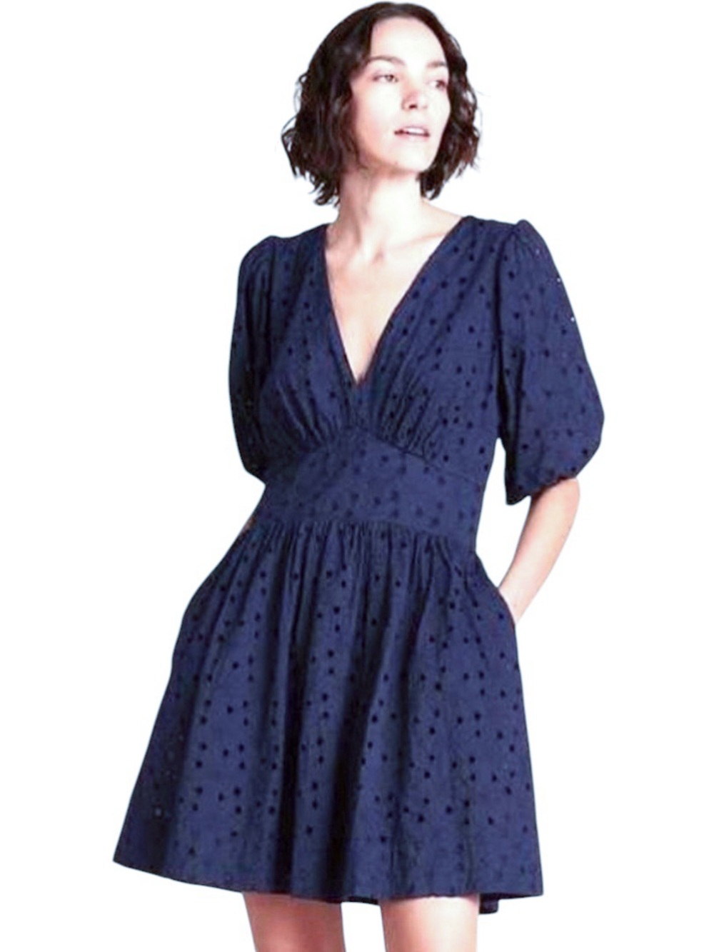 Trovata Birds of Paradis Gia Eyelet Mini Dress